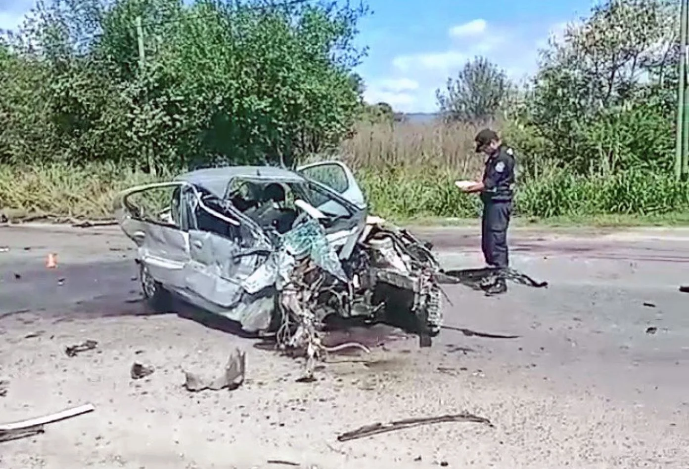 Impactante Accidente Entre Un Colectivo Y Un Autom Vil Cerca Del