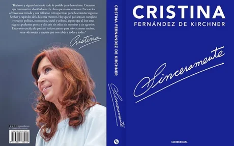 Cristina anunció el lanzamiento de su libro “Sinceramente"