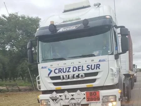 Este camión era el que transportaba el producto