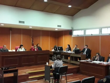 Imagen de la audiencia desarrollada ayer