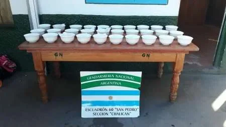 Traían a Salta un importante cargamento de cocaína escondido en cazuelas de porcelana