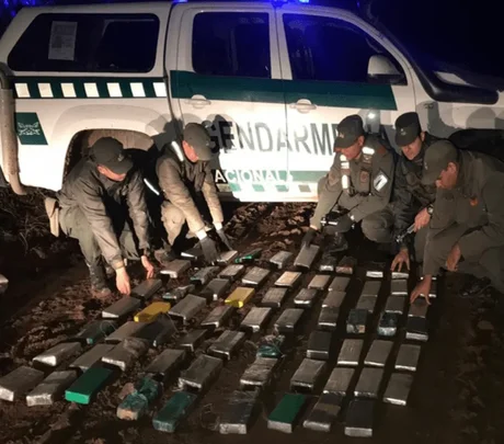 Encuentran 64 kilos de cocaína en el medio del monte