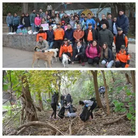 Se retiraron 100 bolsas de residuos del cerro San Bernardo