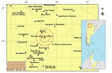 Temblor de 4,5 grados estremeció el sur de Salta