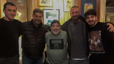 Maradona recibió en su casa a Daniele De Rossi