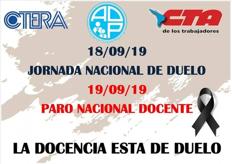 ADP convoca al paro docente este jueves