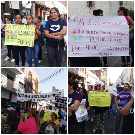 Ordenanzas marchan por el centro de Salta exigiendo el pase a planta permanente