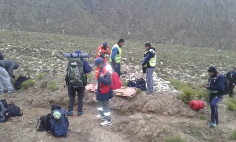 Efectivos policiales durante la búsqueda de Marcial Castillo