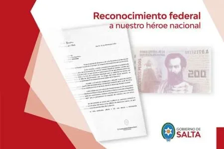 Salta formalizó el pedido para que la imagen de Güemes esté en los billetes de 200 pesos