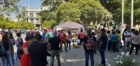 Docentes Autoconvocados se manifestaron frente a la sede de la ADP