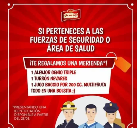 El Palacio de las Golosinas ofrece un refrigerio gratis a trabajadores de seguridad y de salud