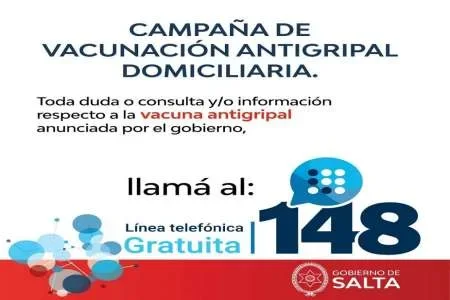 Habilitan la línea 148 para consultas sobre vacunación antigripal