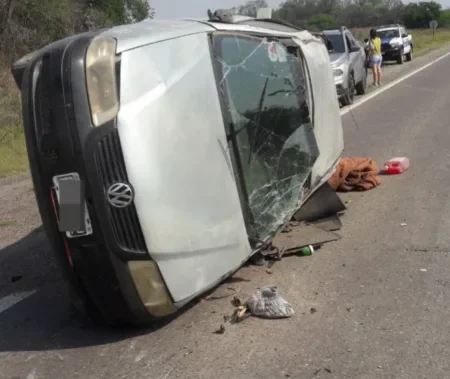 Salteño mordió la banquina, volcó y murió: trágico siniestro en el sur de la provincia