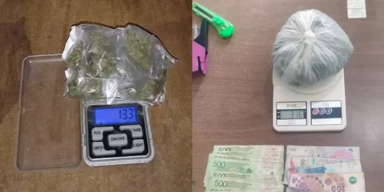 Incautaron más de 1.300 dosis de marihuana en dos operativos en capital