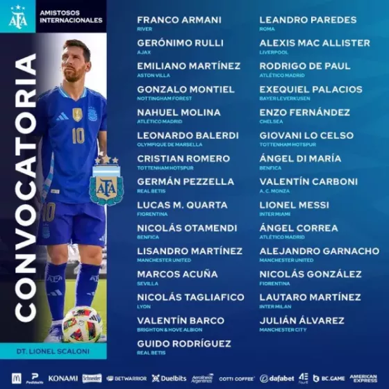Scaloni dio la lista de convocados de la Selección Argentina para los partidos previos de la Copa América