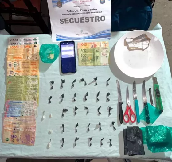 Incautaron más de 800 dosis de droga en dos operativos en la capital salteña