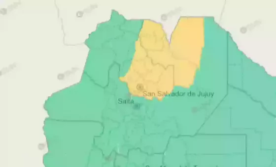 El Servicio Meteorológico Nacional emitió una alerta amarilla por tormentas en el norte de Salta