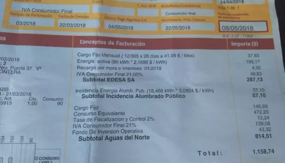 Me llegaron dos facturas de Edesa: ¿tengo que pagar las dos?